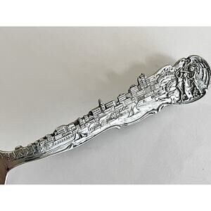 Sterling Silver Spoon Chicago River Skyline Dearborn Massacre Masonic Temple